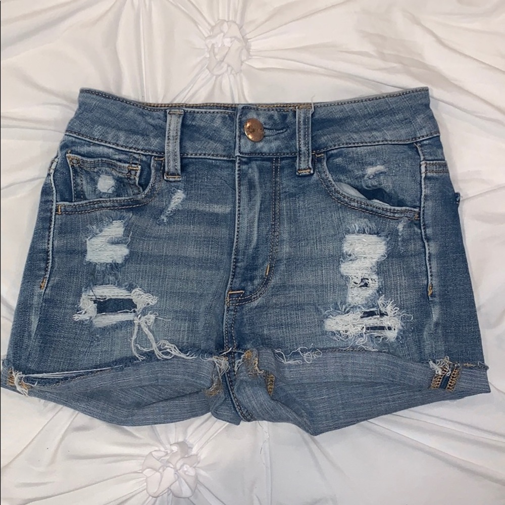 American Eagle 360 super stretch high rise shorts